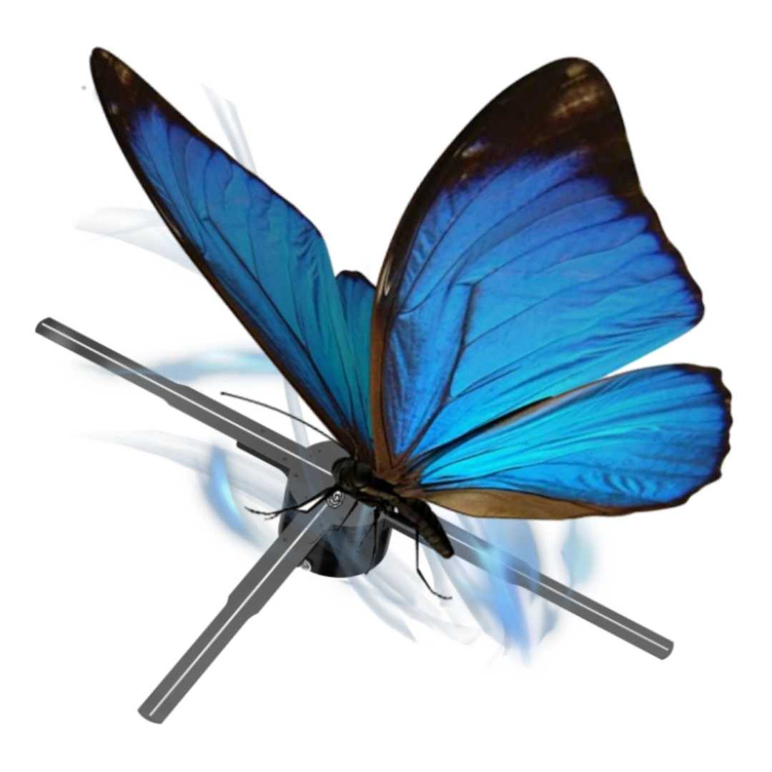 4 blade 3d holographic led fan